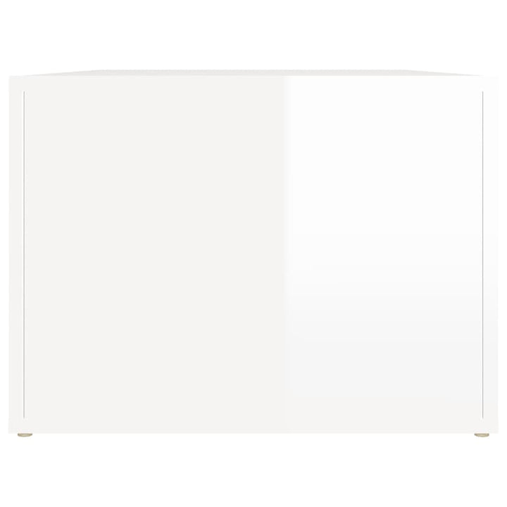 sofabord 80x50x36 cm konstrueret træ hvid højglans