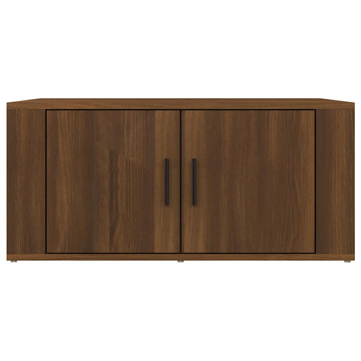 sofabord 80x50x36 cm konstrueret træ brun egetræsfarve
