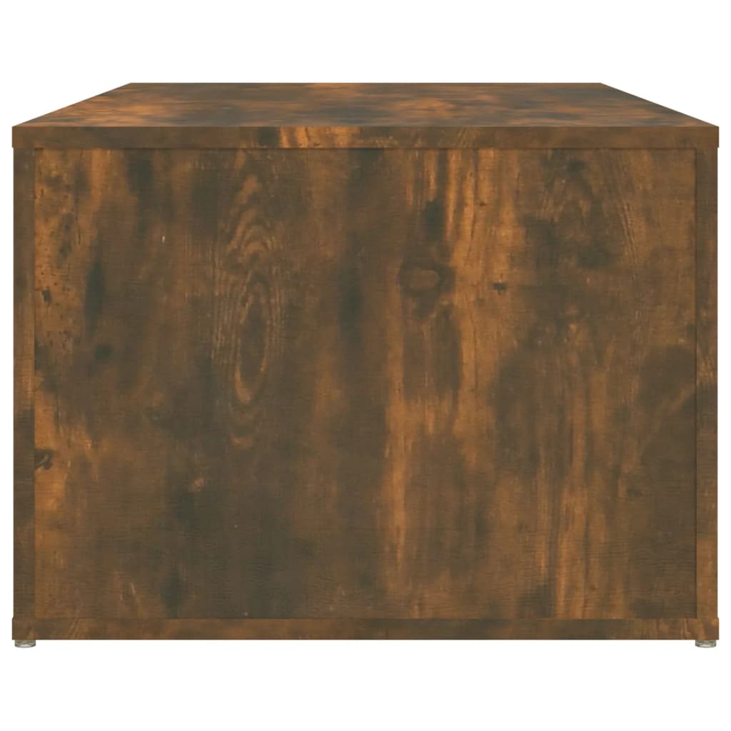 sofabord 100x50x36 cm konstrueret træ røget egetræsfarve