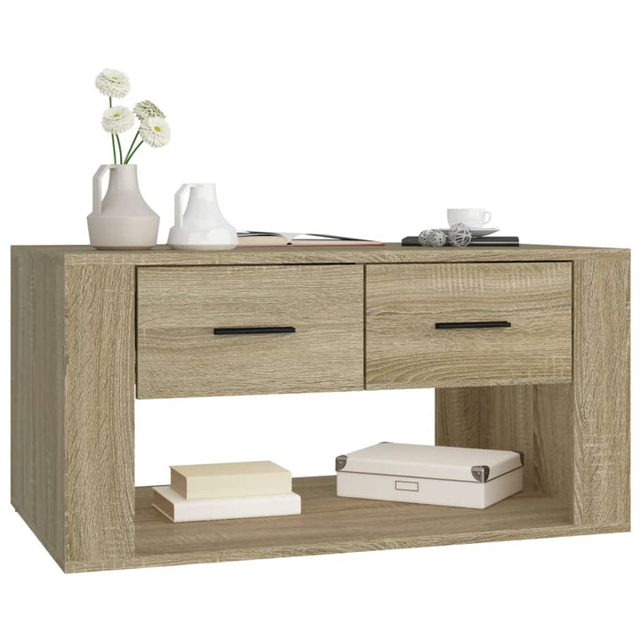 sofabord 80x50x40 cm konstrueret træ sonoma-eg