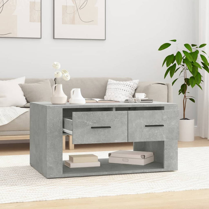 sofabord 80x50x40 cm konstrueret træ betongrå