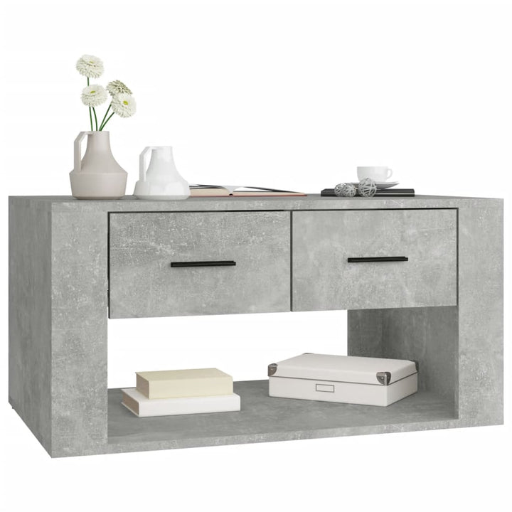 sofabord 80x50x40 cm konstrueret træ betongrå