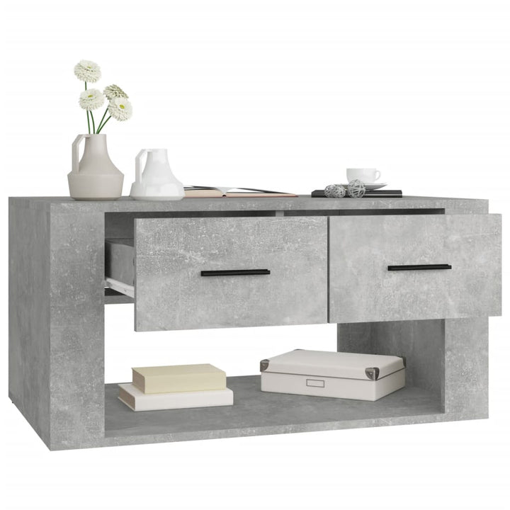 sofabord 80x50x40 cm konstrueret træ betongrå