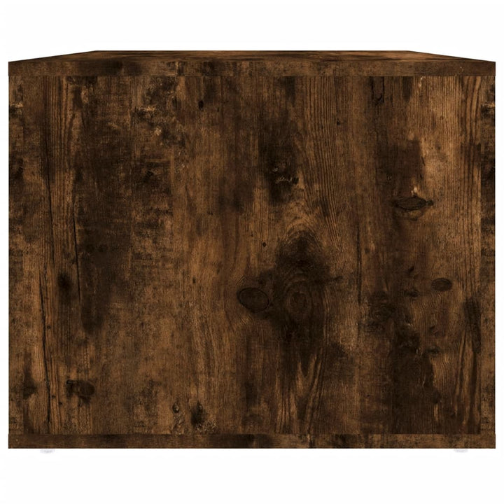 sofabord 80x50x40 cm konstrueret træ røget egetræsfarve