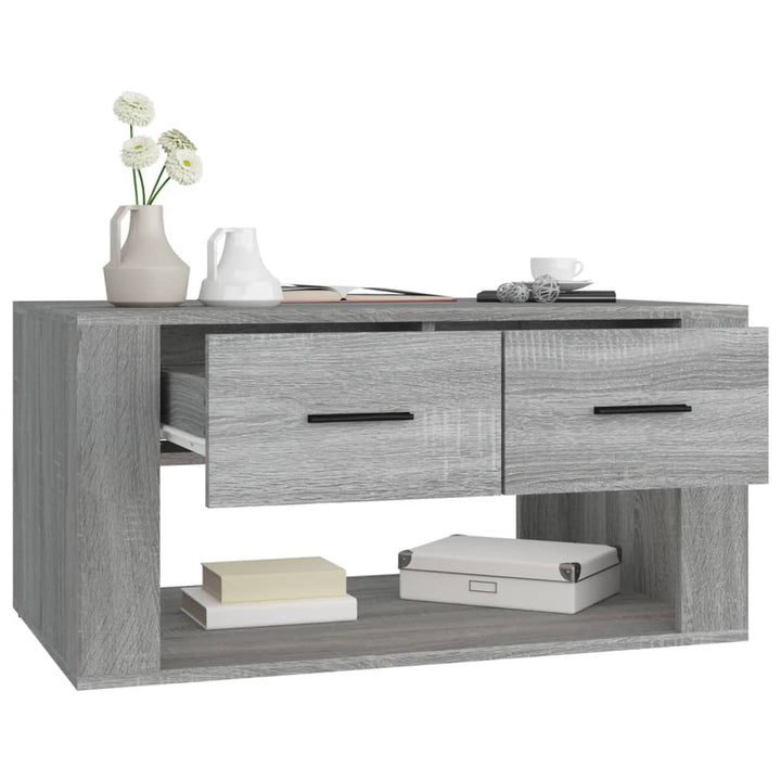 sofabord 80x50x40 cm konstrueret træ grå sonoma-eg
