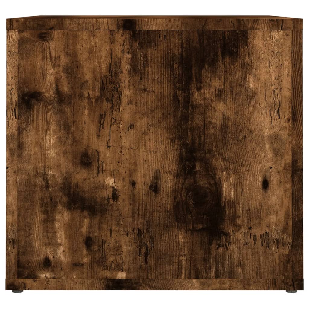 sengebord 41x40x36 cm konstrueret træ røget egetræsfarve