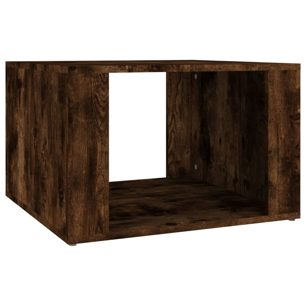 sengebord 57x55x36 cm konstrueret træ røget egetræsfarve