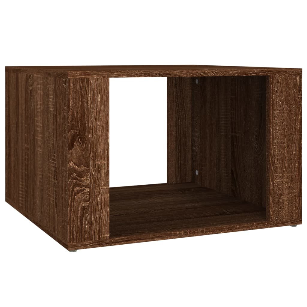 sengebord 57x55x36 cm konstrueret træ brun egetræsfarve