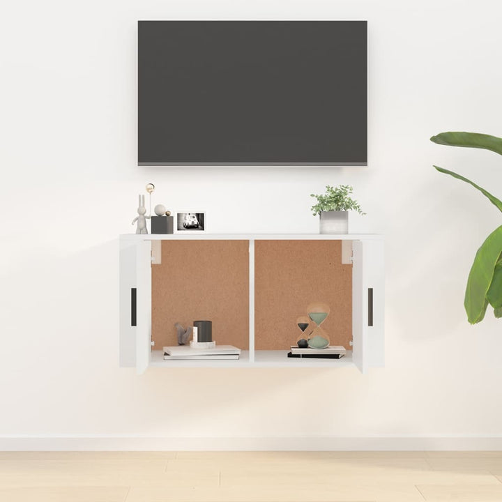 væghængt tv-skab 80x34,5x40 cm hvid