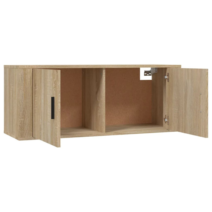 væghængt tv-skab 100x34,5x40 cm sonoma-eg