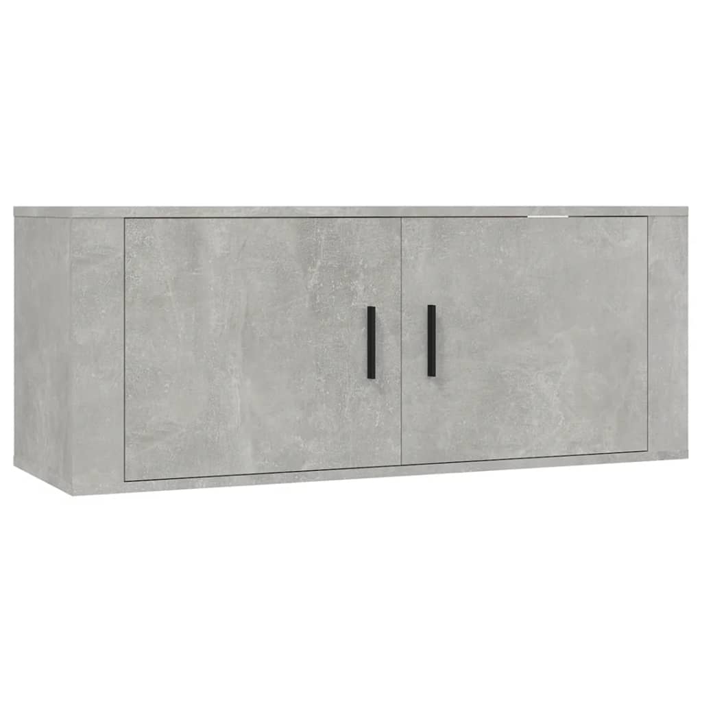 væghængt tv-skab 100x34,5x40 cm betongrå