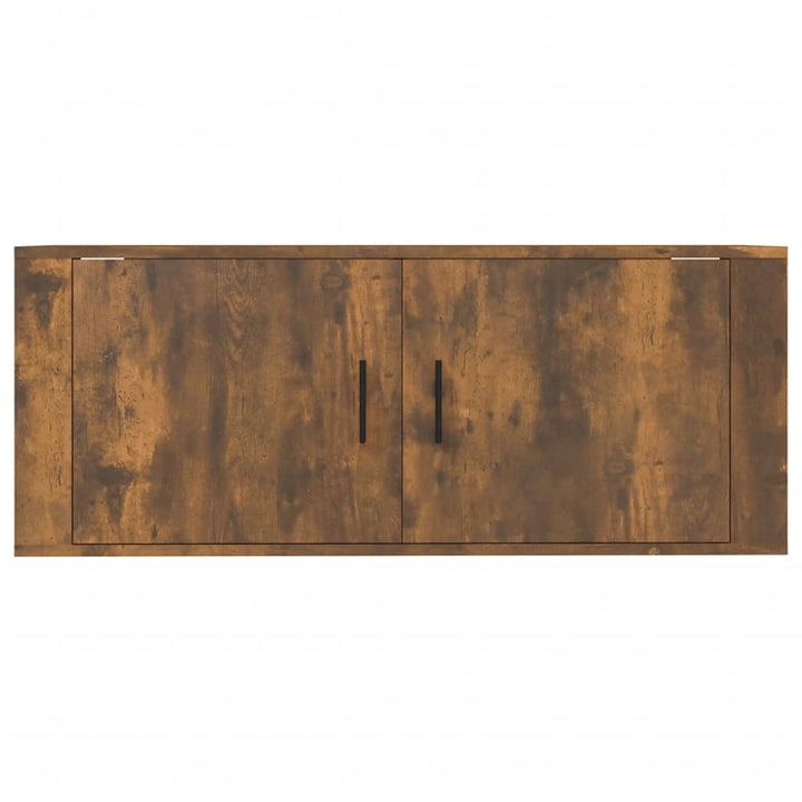væghængt tv-skab 100x34,5x40 cm røget egetræ