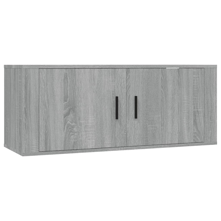 væghængt tv-skab 100x34,5x40 cm grå sonoma