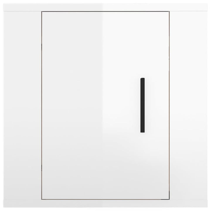 væghængt tv-skab 40x34,5x40 cm hvid højglans