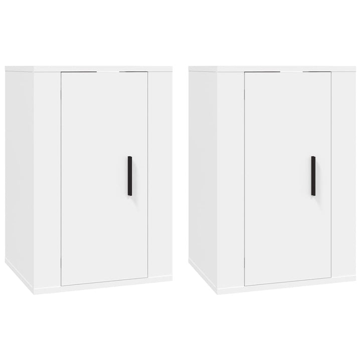 væghængte tv-skabe 2 stk. 40x34,5x60 cm hvid