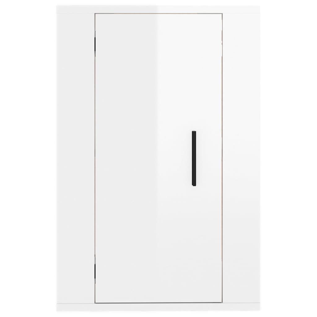 væghængt tv-skab 40x34,5x60 cm hvid højglans