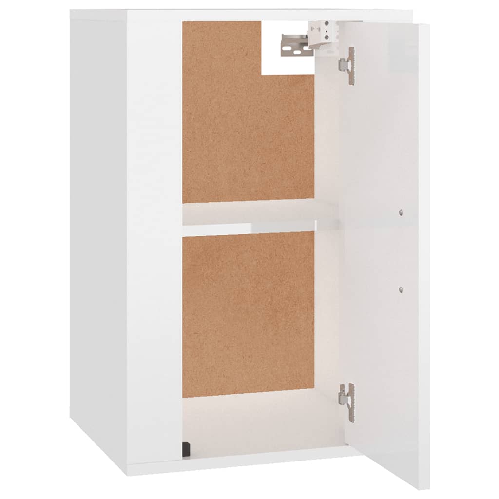 væghængt tv-skab 40x34,5x60 cm hvid højglans