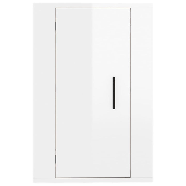 væghængte tv-skabe 2 stk. 40x34,5x60 cm hvid højglans