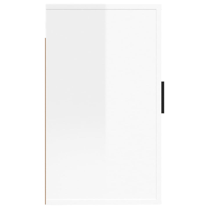 væghængte tv-skabe 2 stk. 40x34,5x60 cm hvid højglans