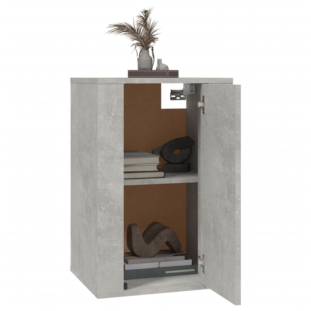 væghængt tv-skab 40x34,5x60 cm betongrå