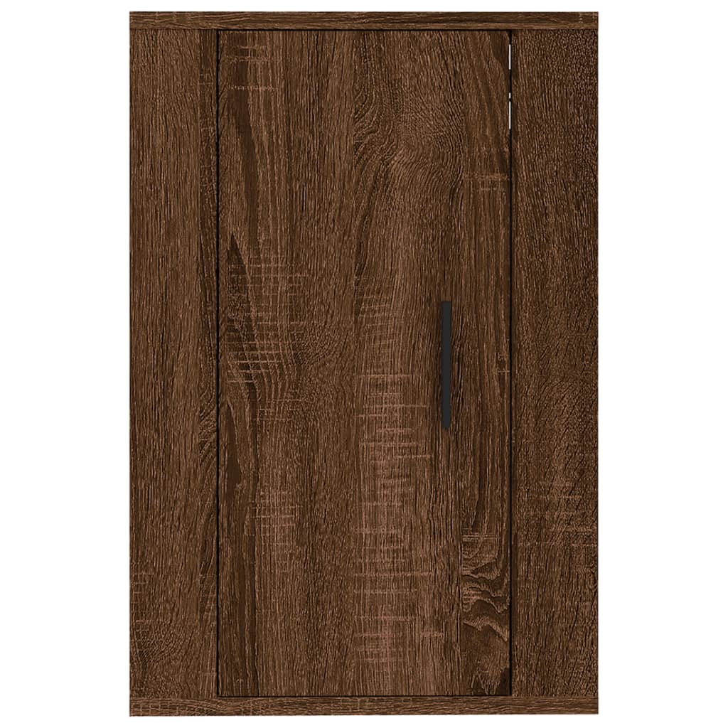 vægmonteret tv-skab 40x34,5x60 cm egetræ brun