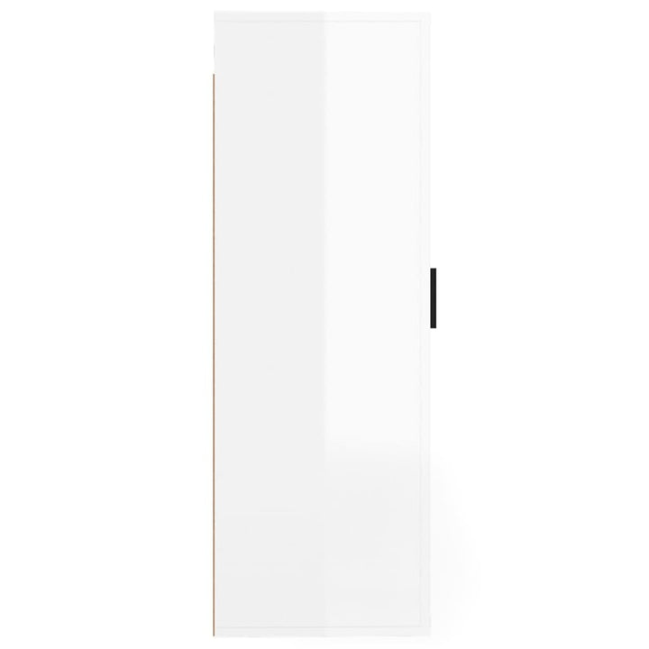 væghængt tv-skab 40x34,5x100 cm hvid højglans