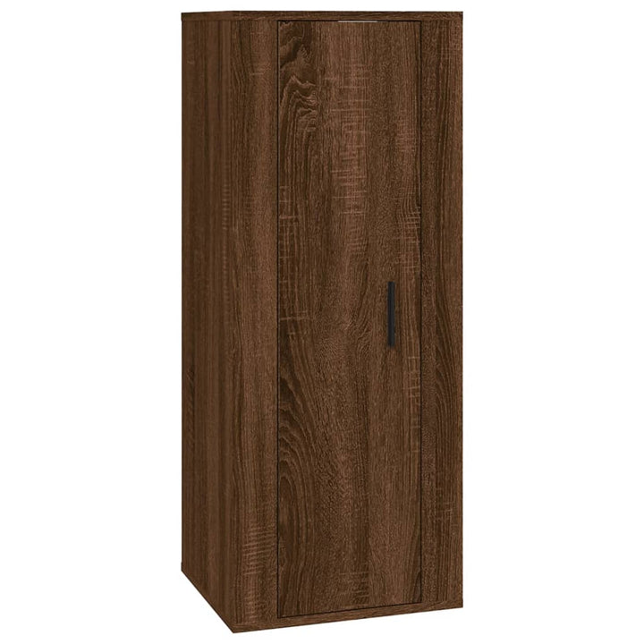 væghængt tv-skab 40x34,5x100 cm brun egetræ