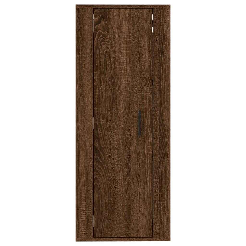 væghængt tv-skab 40x34,5x100 cm brun egetræ