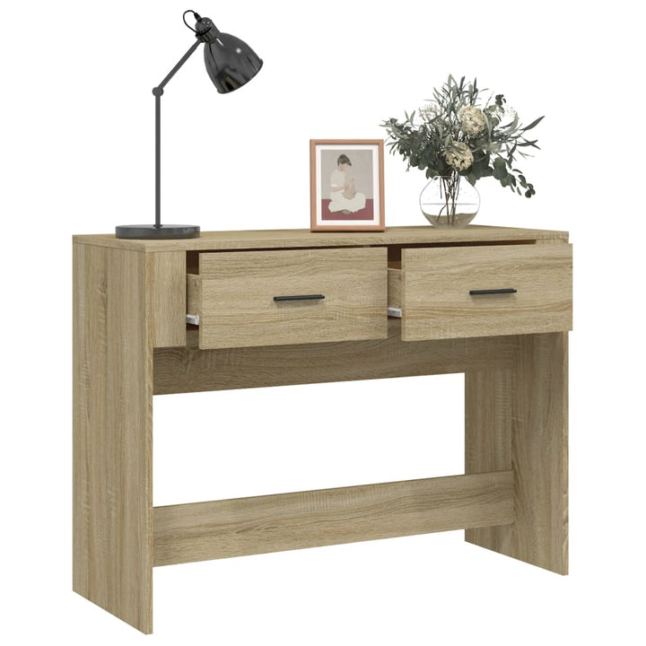 konsolbord 100x39x75 cm konstrueret træ sonoma-eg