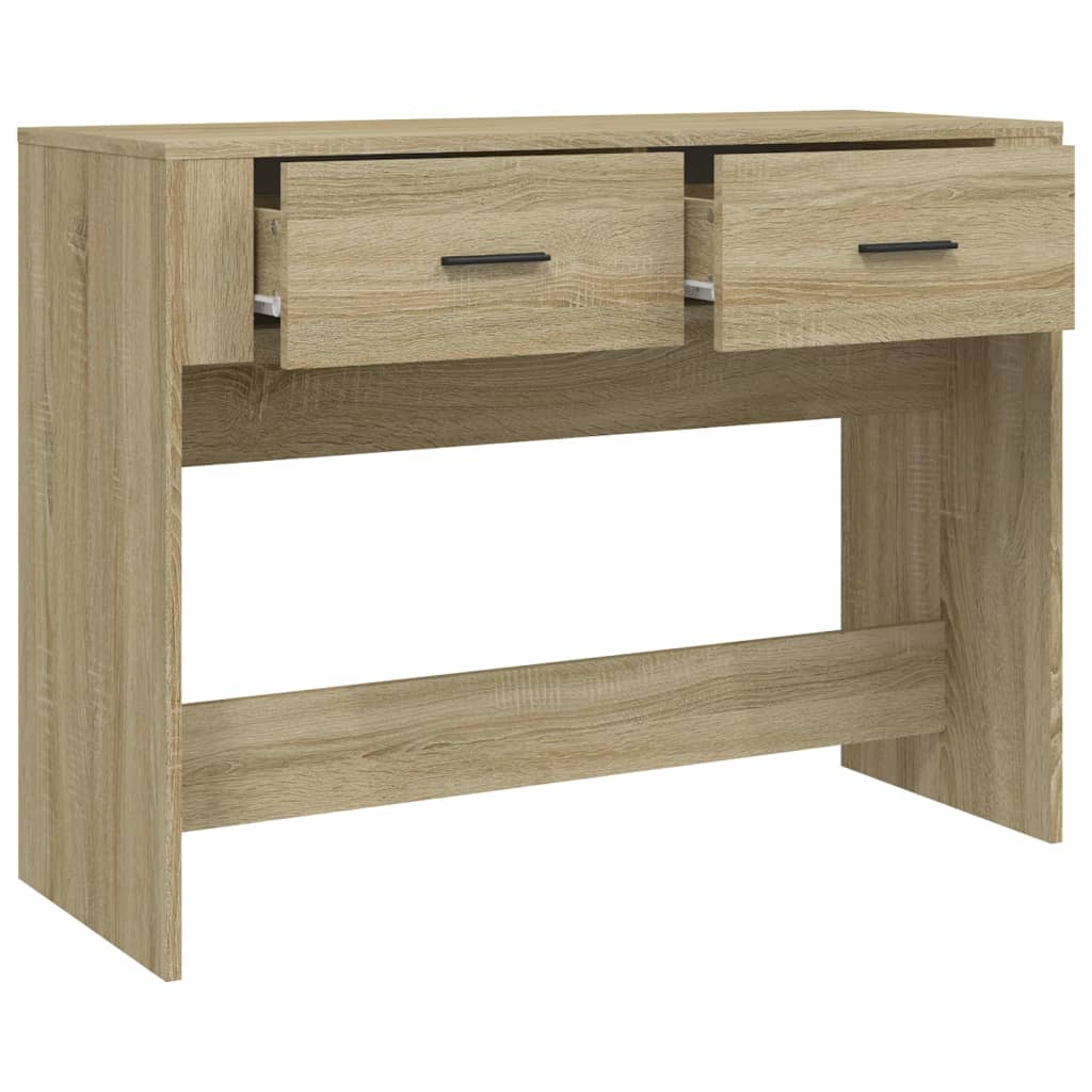 konsolbord 100x39x75 cm konstrueret træ sonoma-eg