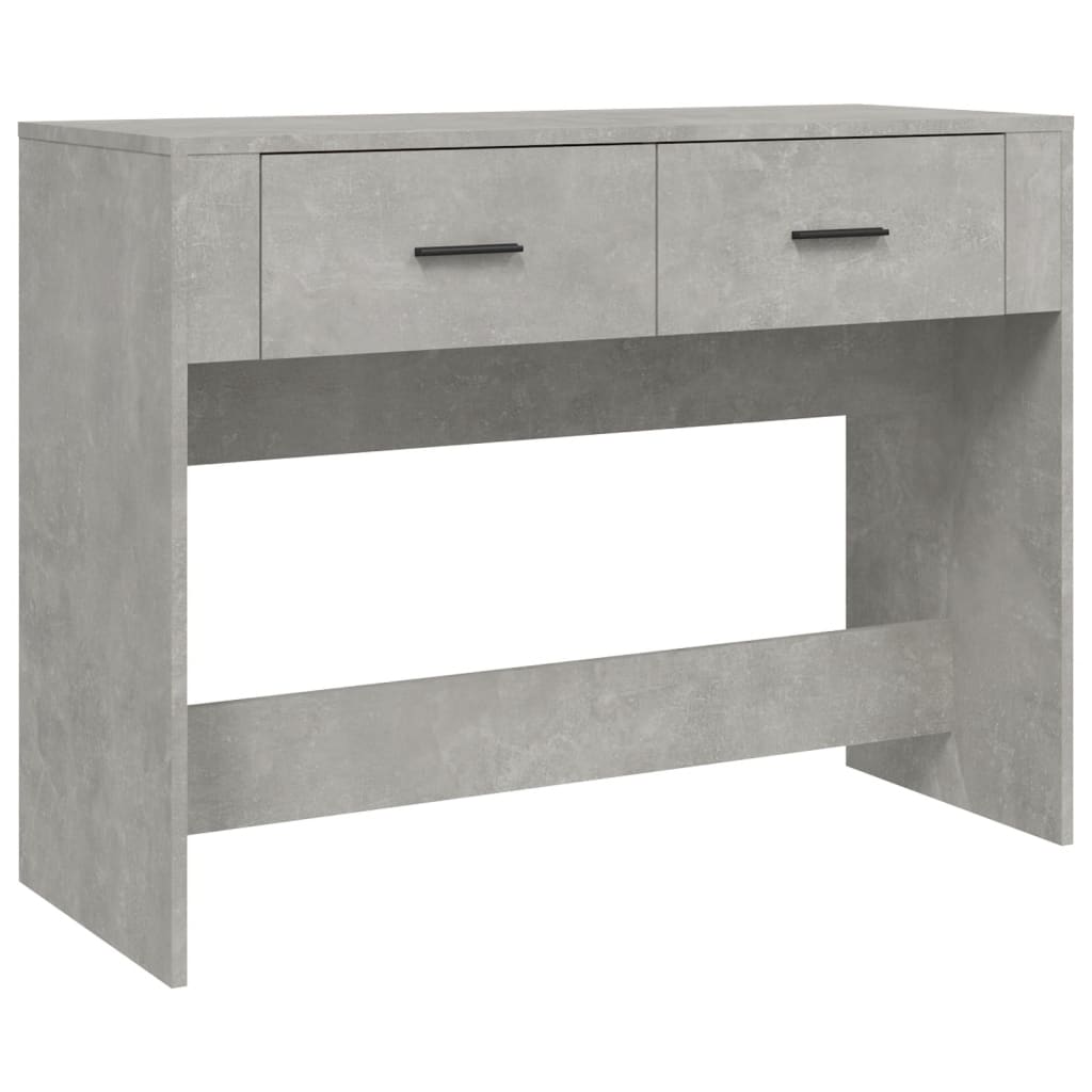 konsolbord 100x39x75 cm konstrueret træ betongrå