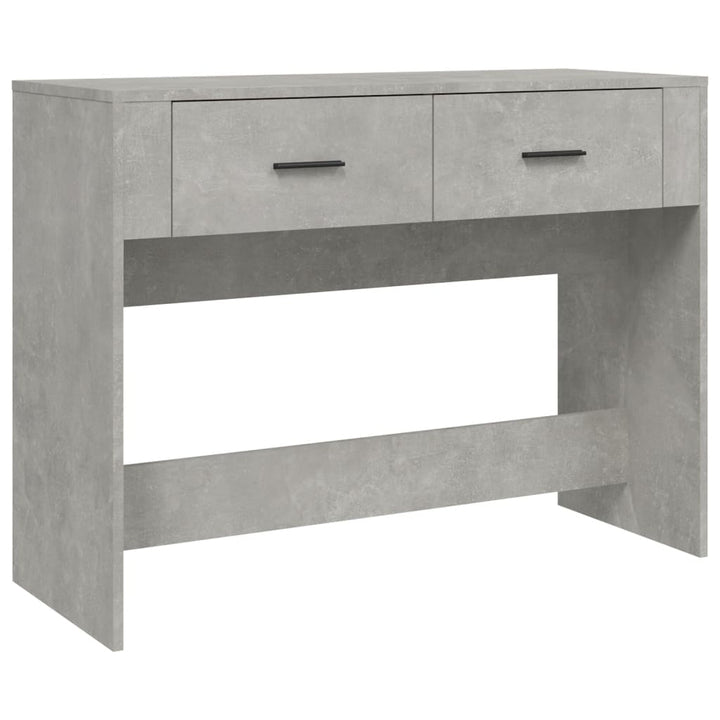konsolbord 100x39x75 cm konstrueret træ betongrå