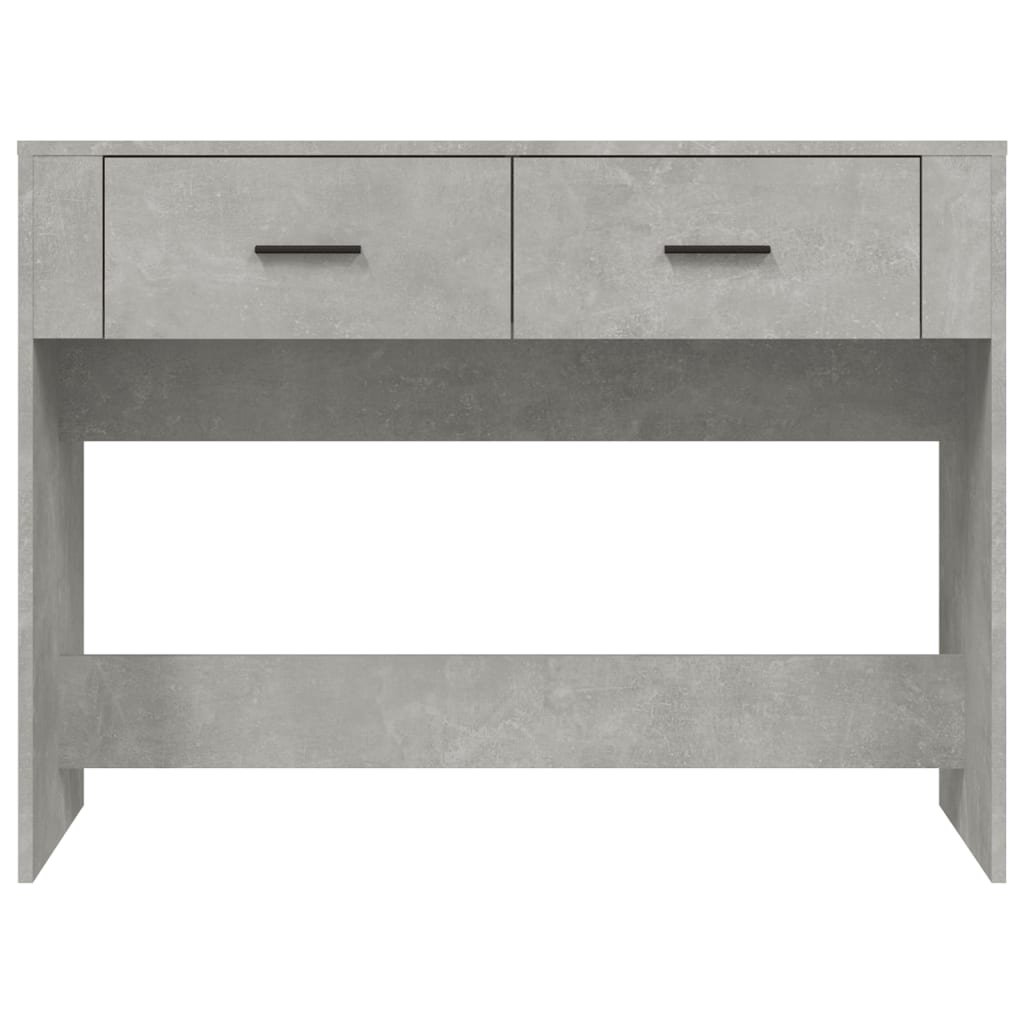 konsolbord 100x39x75 cm konstrueret træ betongrå
