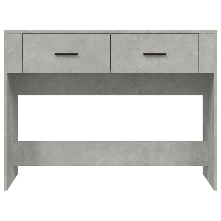 konsolbord 100x39x75 cm konstrueret træ betongrå