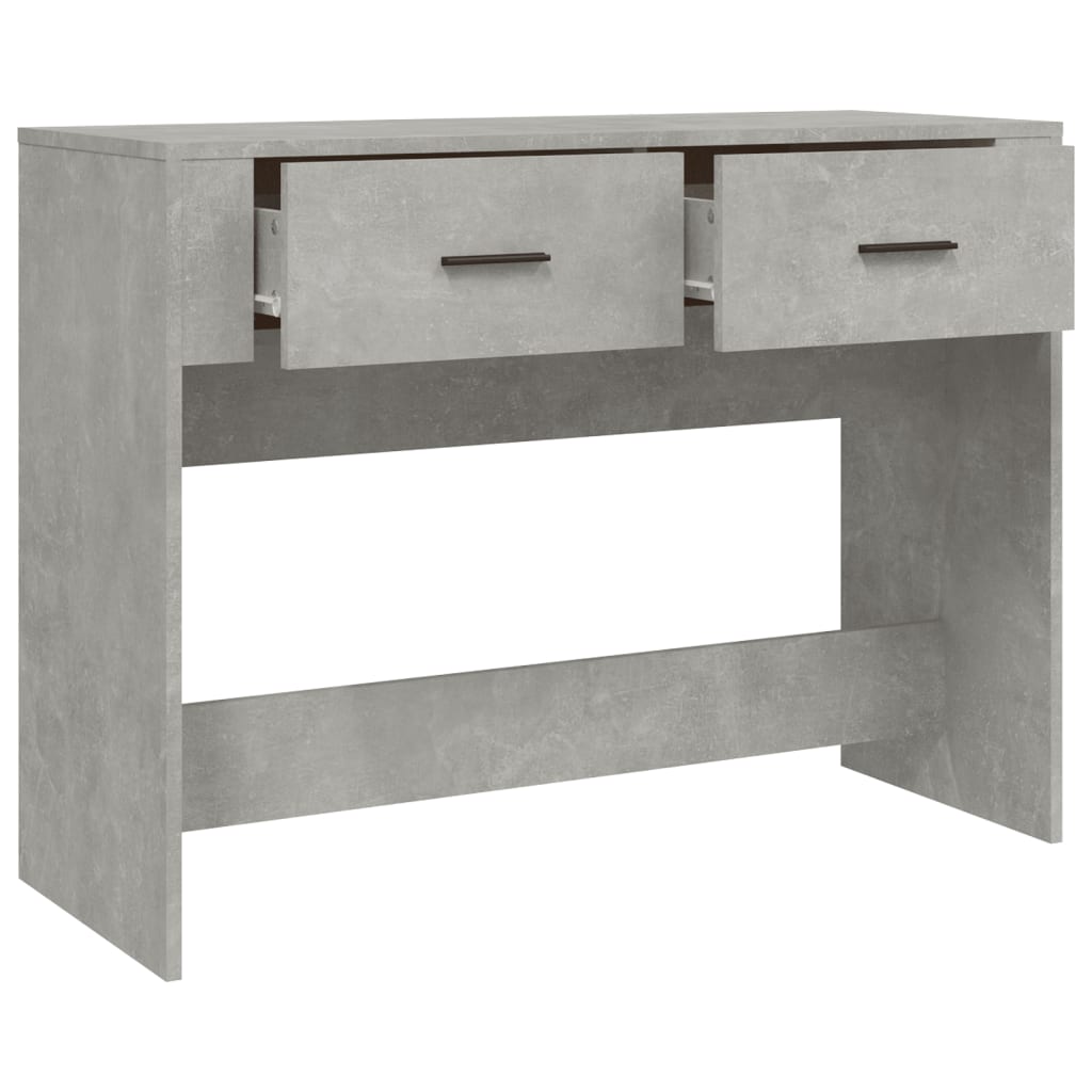 konsolbord 100x39x75 cm konstrueret træ betongrå