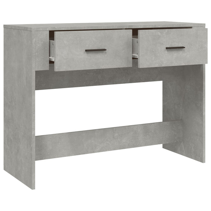 konsolbord 100x39x75 cm konstrueret træ betongrå