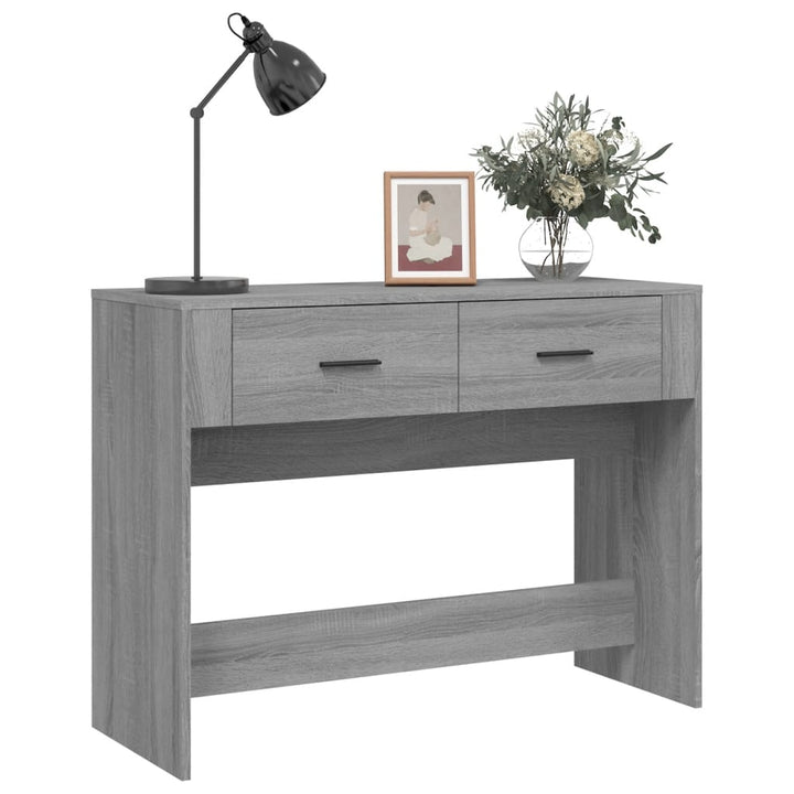konsolbord 100x39x75 cm konstrueret træ Grå sonoma-eg