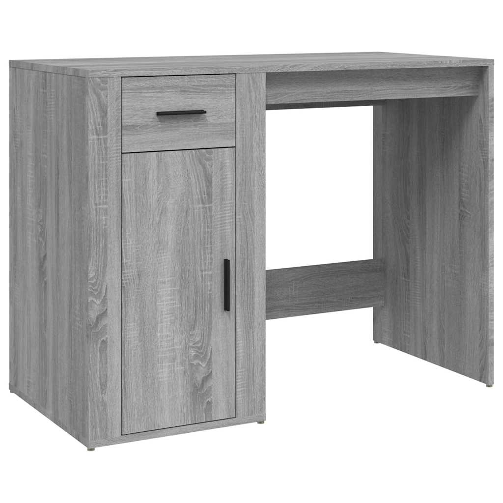 skrivebord 100x49x75 cm konstrueret træ grå sonoma-eg