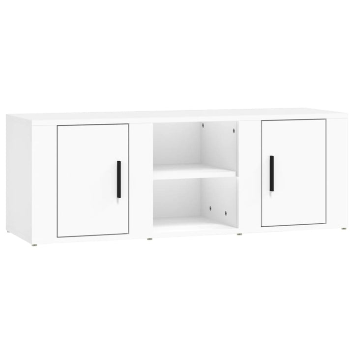 tv-bord 100x31,5x35 cm konstrueret træ hvid