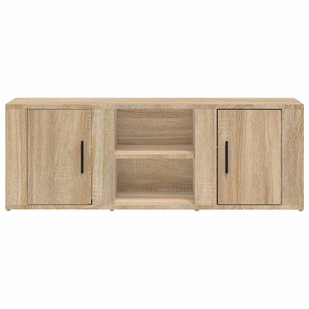 tv-bord 100x31,5x35 cm konstrueret træ sonoma-eg