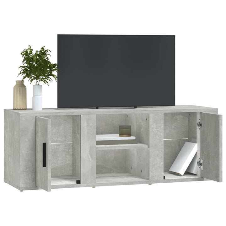 tv-bord 100x31,5x35 cm konstrueret træ betongrå
