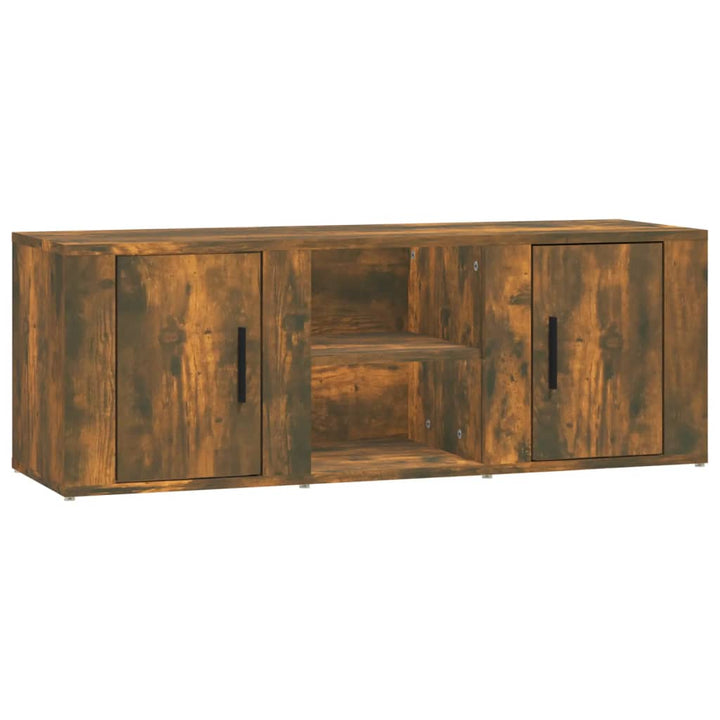 tv-bord 100x31,5x35 cm konstrueret træ røget egetræsfarve