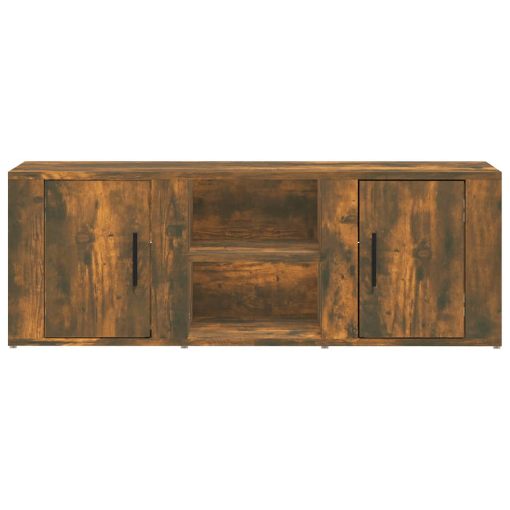 tv-bord 100x31,5x35 cm konstrueret træ røget egetræsfarve