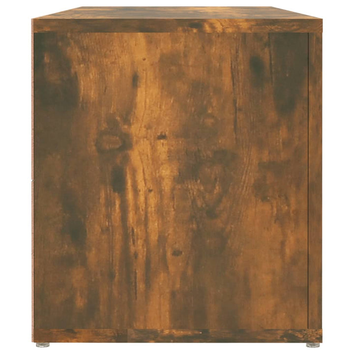 tv-bord 100x31,5x35 cm konstrueret træ røget egetræsfarve