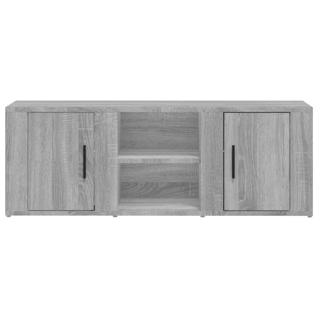 tv-bord 100x31,5x35 cm konstrueret træ grå sonoma-eg