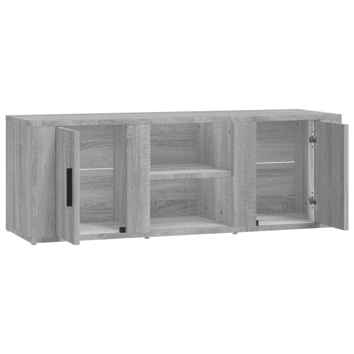 tv-bord 100x31,5x35 cm konstrueret træ grå sonoma-eg