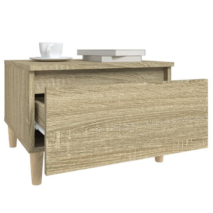 sidebord 50x46x35 cm konstrueret træ sonoma-eg