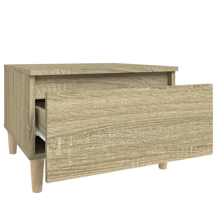 sidebord 50x46x35 cm konstrueret træ sonoma-eg