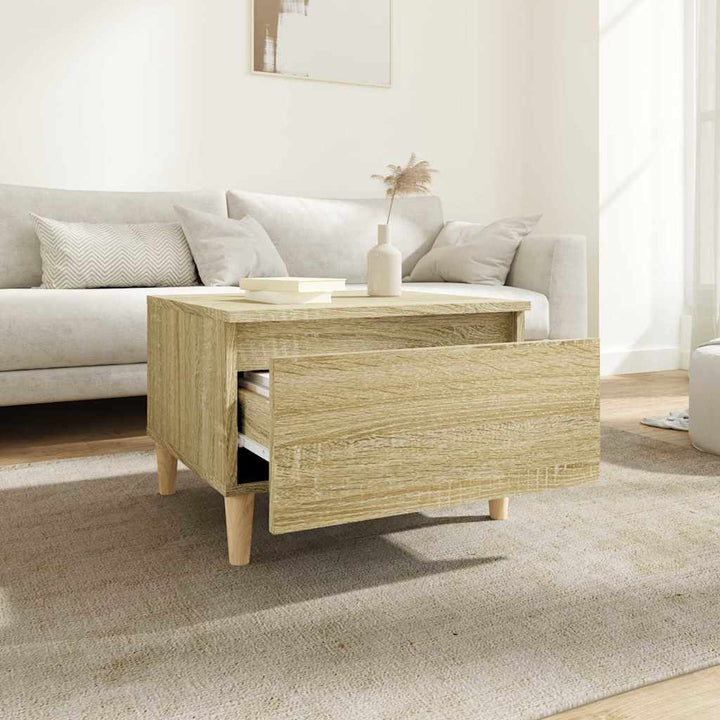 sideborde 2 stk. 50x46x35 cm konstrueret træ sonoma-eg