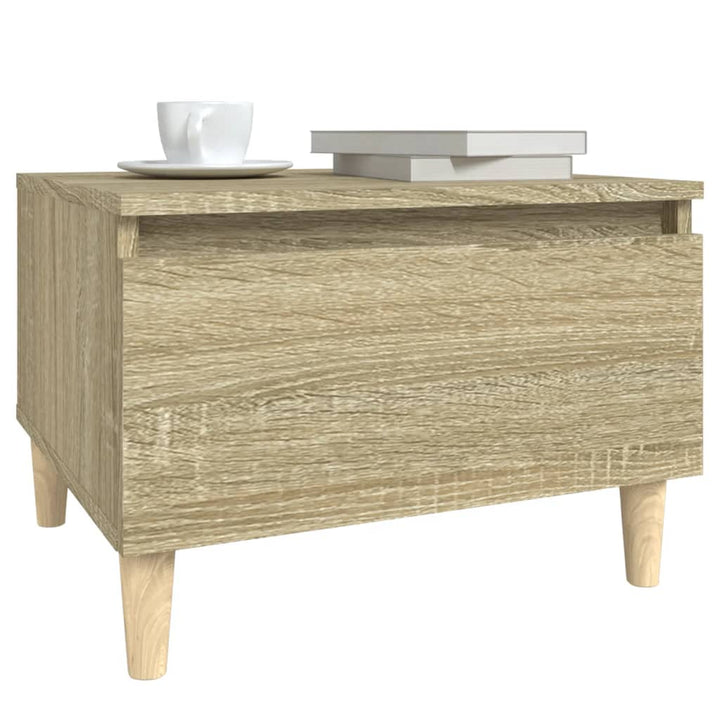 sideborde 2 stk. 50x46x35 cm konstrueret træ sonoma-eg